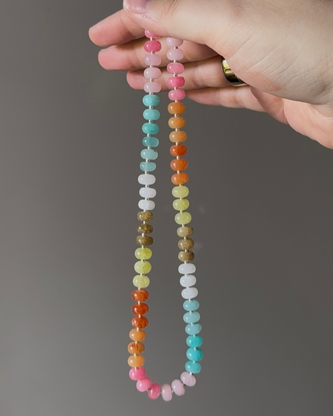 The Tropical Mix Rondelle Gemstone Necklace