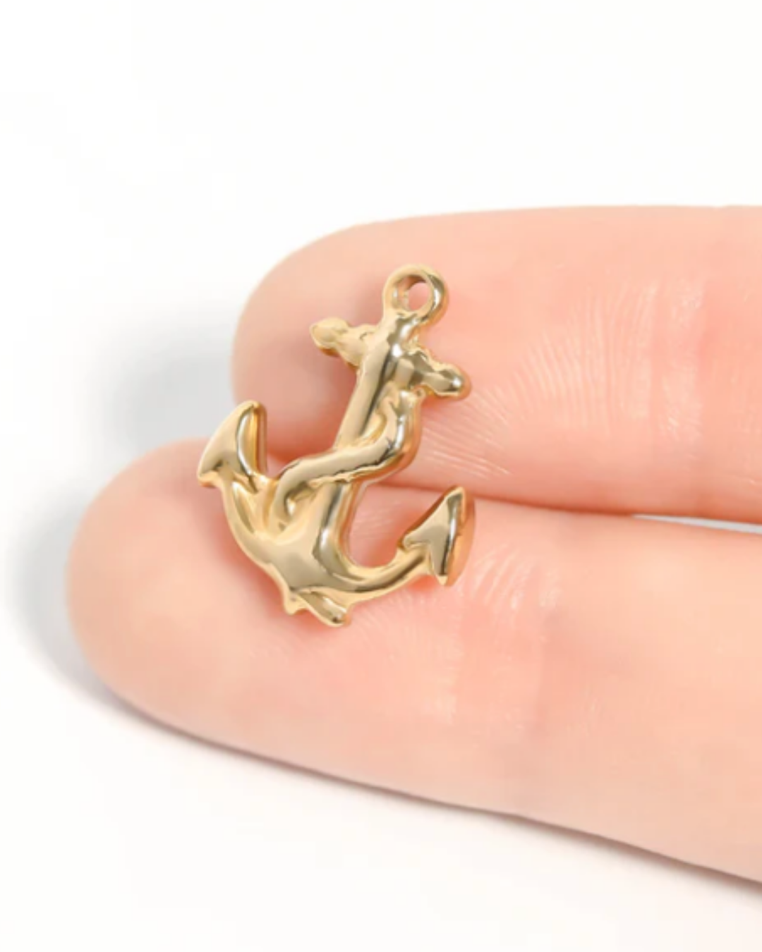 Anchor 18K Gold PVD Stainless Steel Charm/Pendant - Waterproof