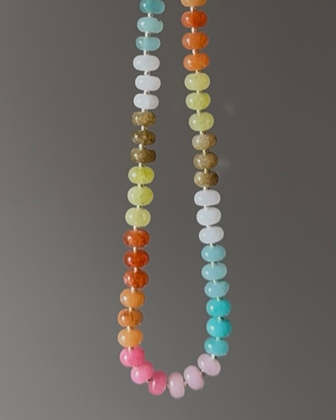 The Tropical Mix Rondelle Gemstone Necklace