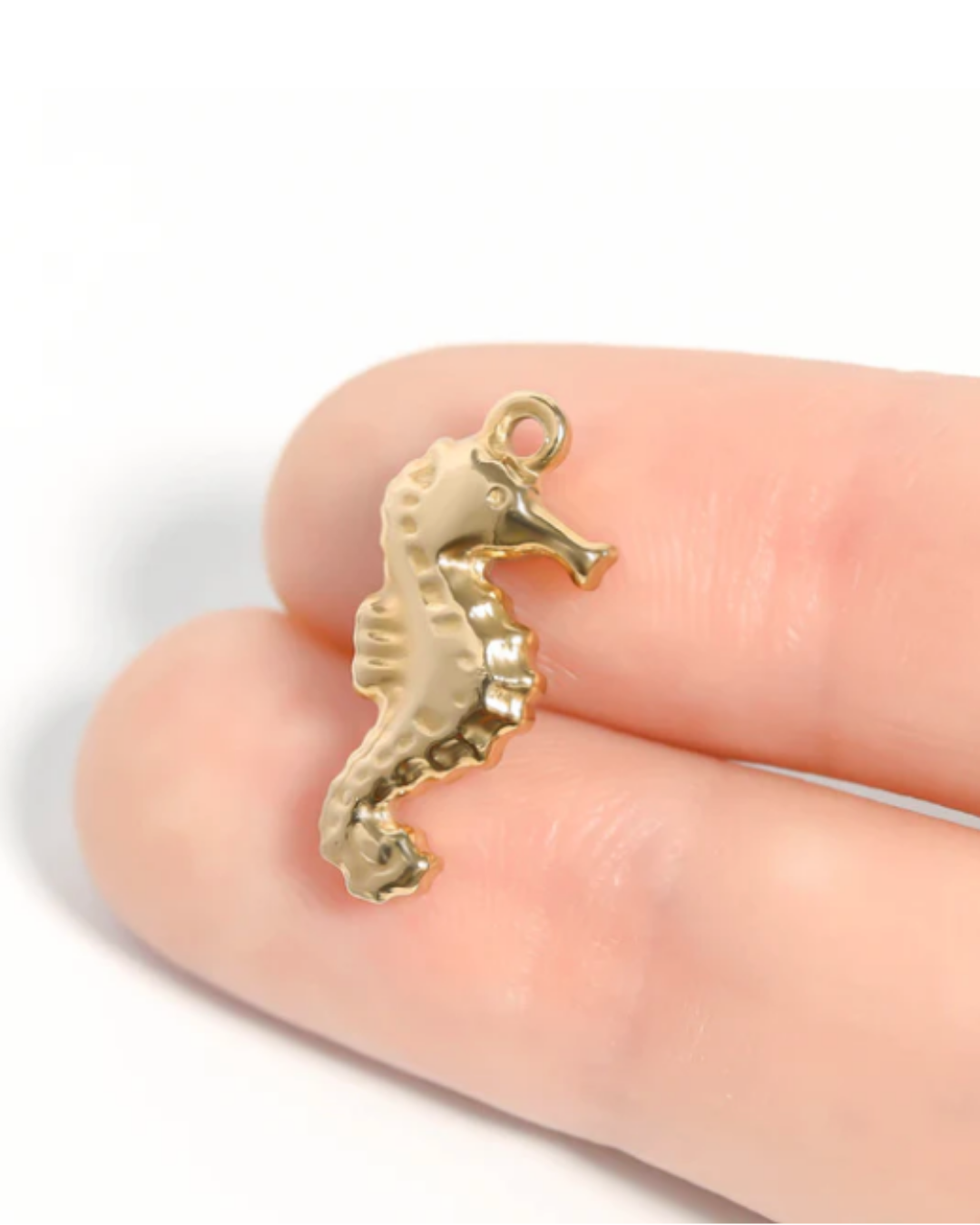 Seahorse 18K Gold PVD Stainless Steel Charm/Pendant - Waterproof