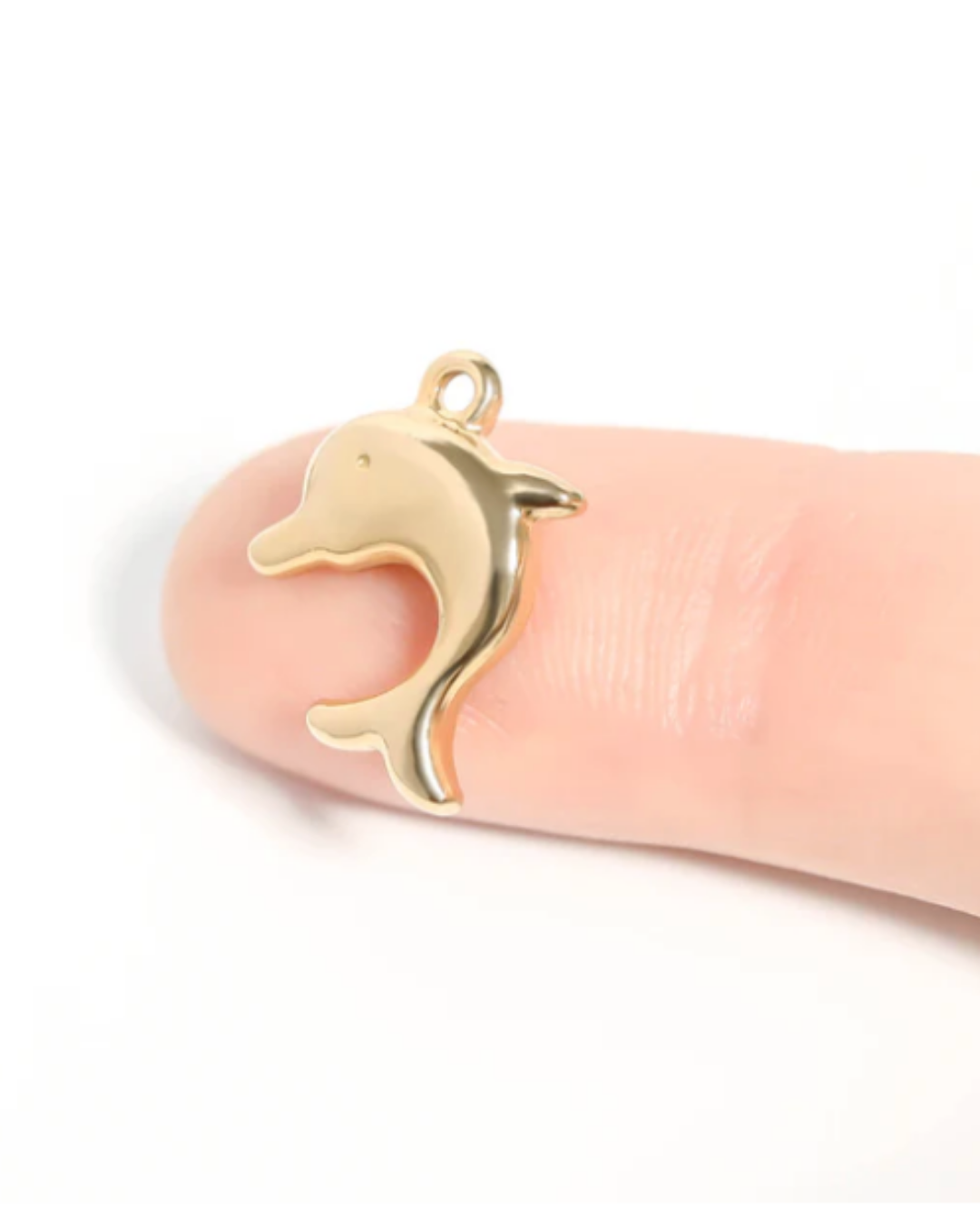 Dolphin 18K Gold PVD Stainless Steel Charm/Pendant - Waterproof