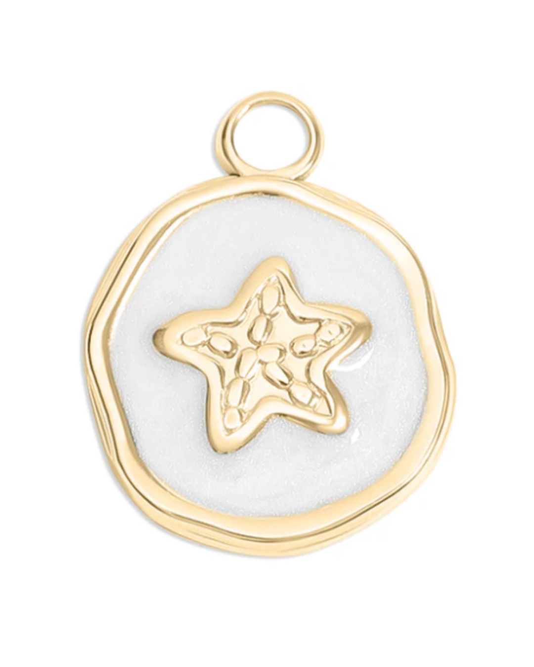 Starfish Coin 18K Gold PVD Stainless Steel Charm/Pendant - Waterproof