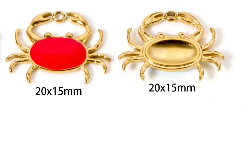 Blue Crab charm PVD Plated