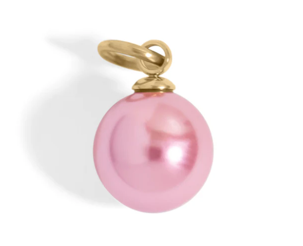 Pink Pearl Charm 18K Gold PVD