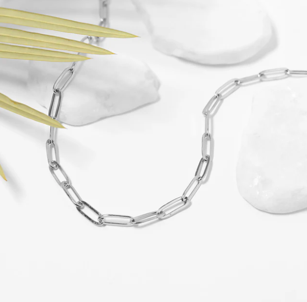 Stainless Steel Paperclip Chain Necklace