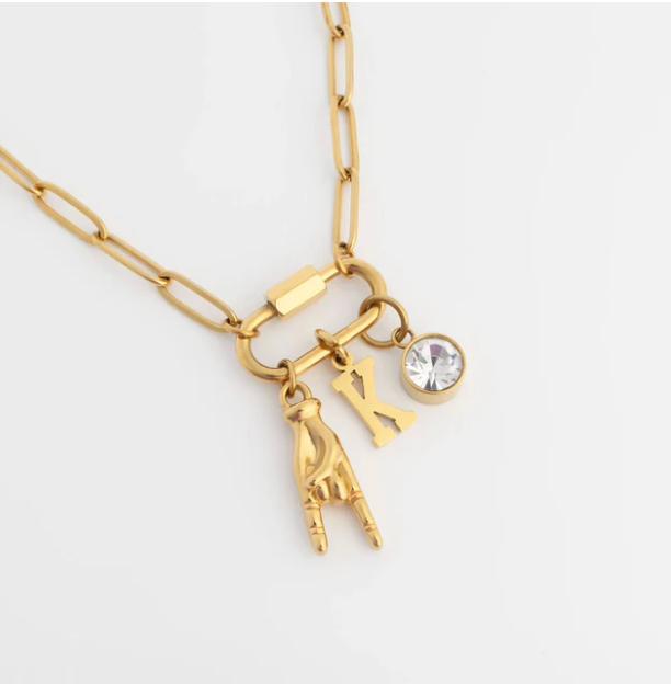 I Love You Hand PVD Charm