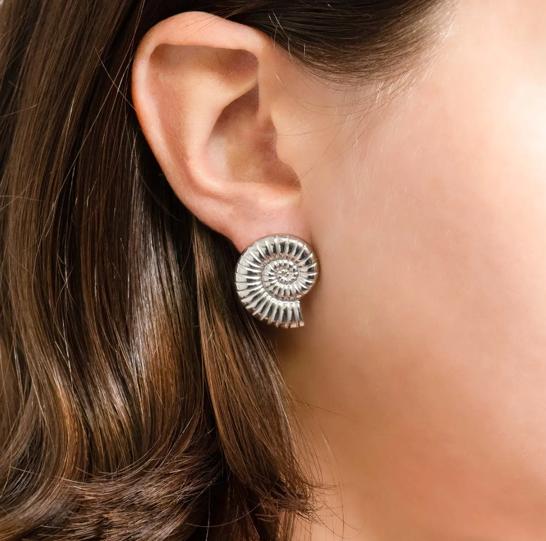 Spiral Shell PVD Earrings