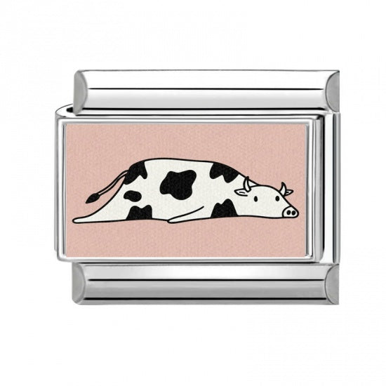 Sleepy Cow Stainless Steel Italian Charm
