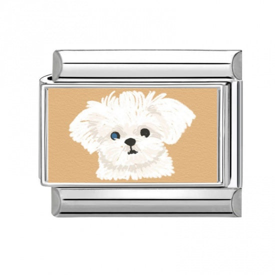 Bichon Frise Stainless Steel Italian Charm