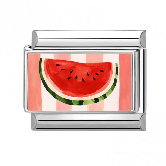 Watermelon Slice Stainless Steel Italian Charm