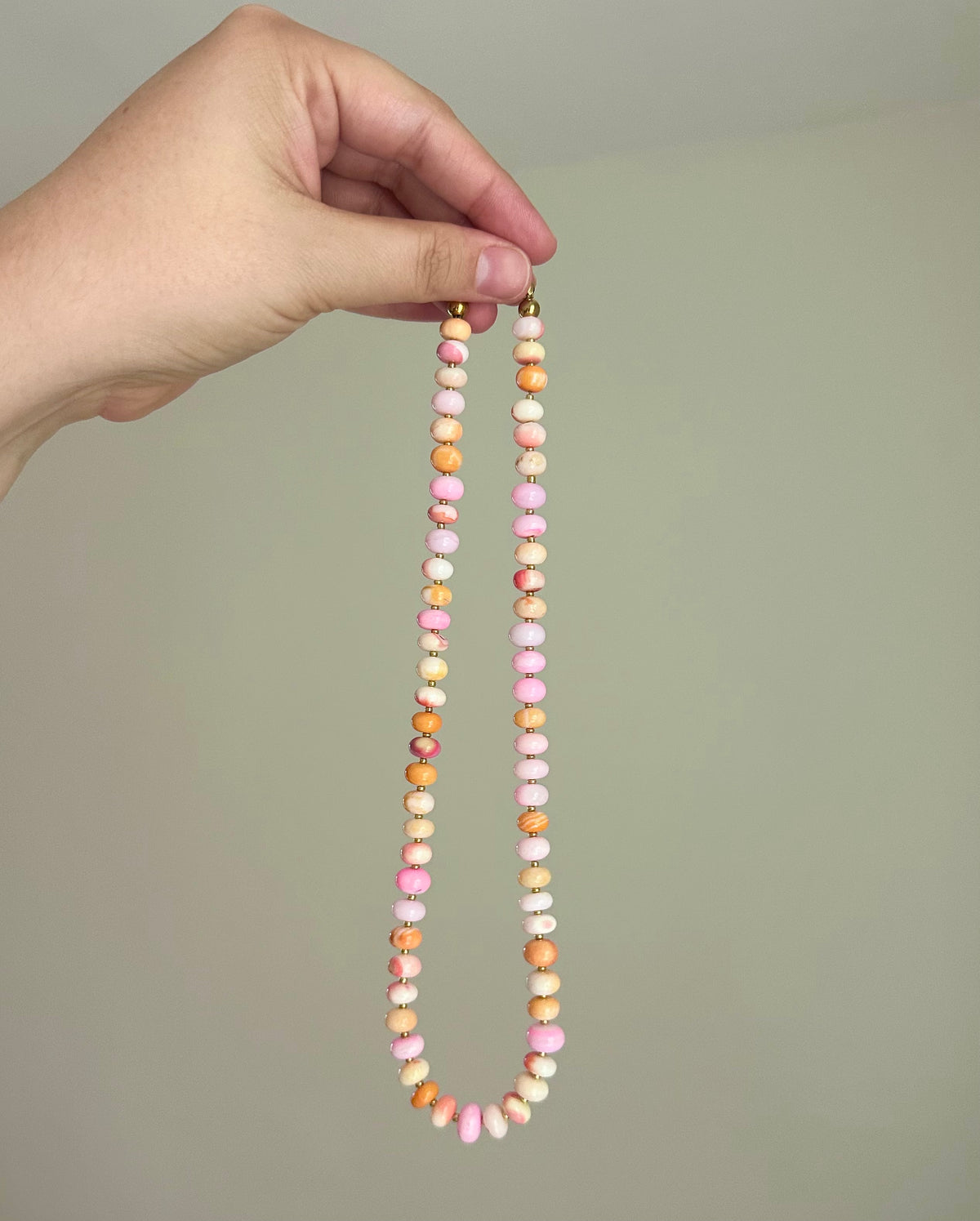 The Creamsicle - Opal Beaded Necklace