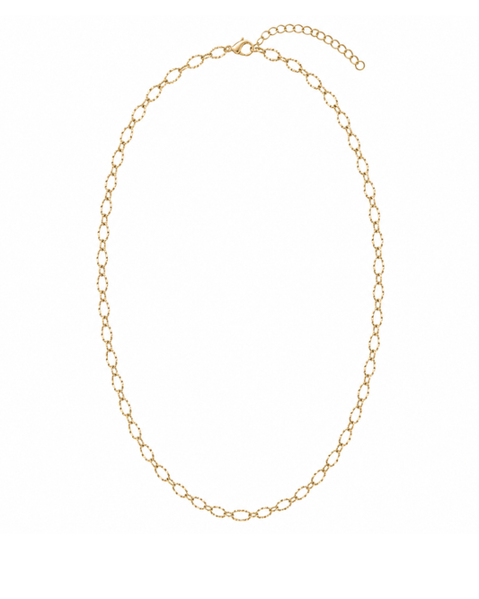 18K Gold PVD Stainless Steel Cable Link Chain Necklace