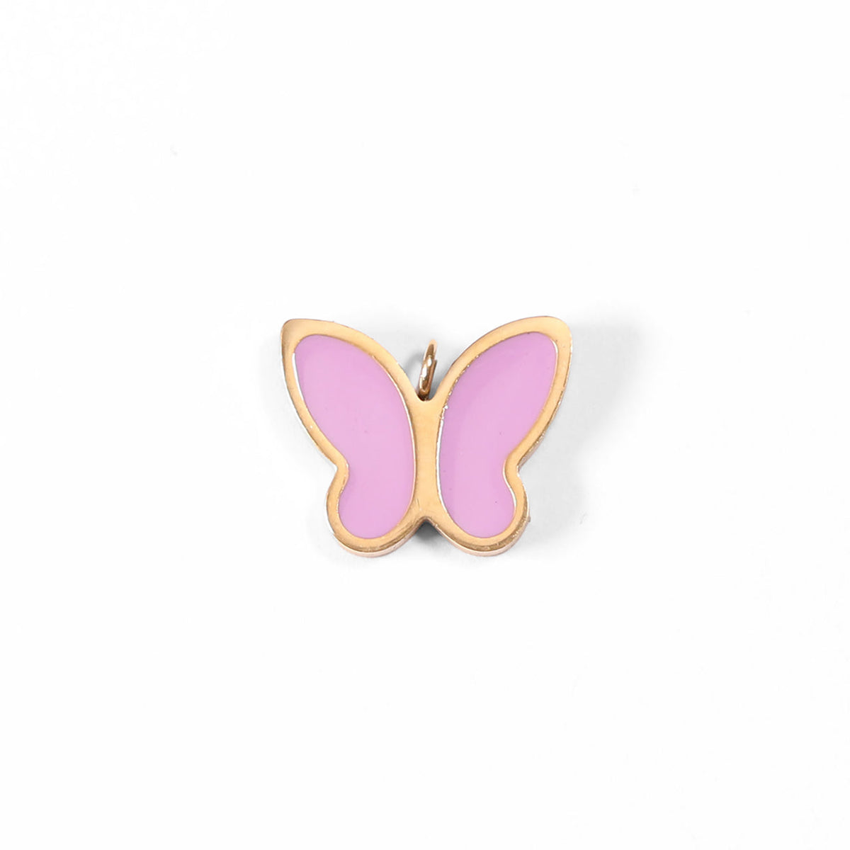 18K Gold PVD Stainless Steel Pink Butterfly Charms