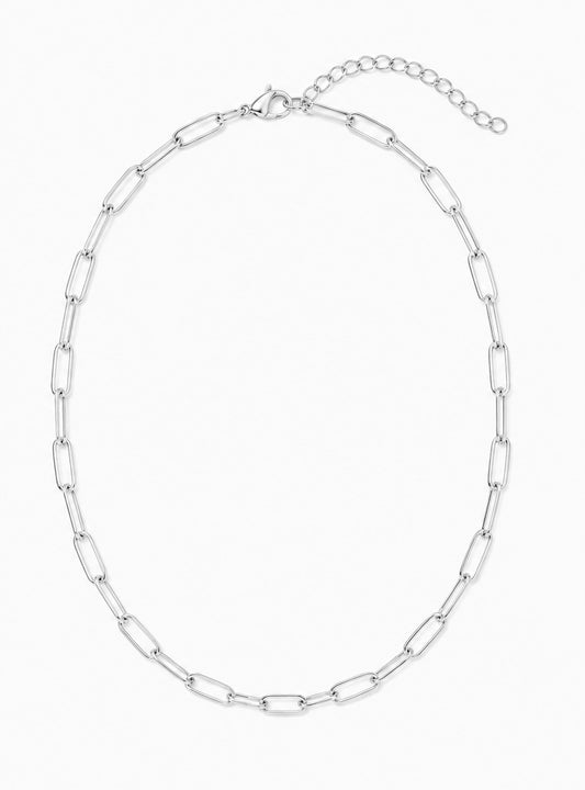 Stainless Steel Paperclip Chain Necklace