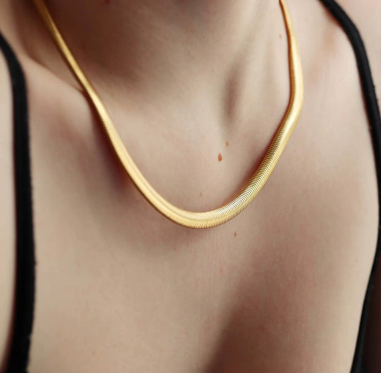 The Snake Chain - 18K Gold PVD Coated Necklace