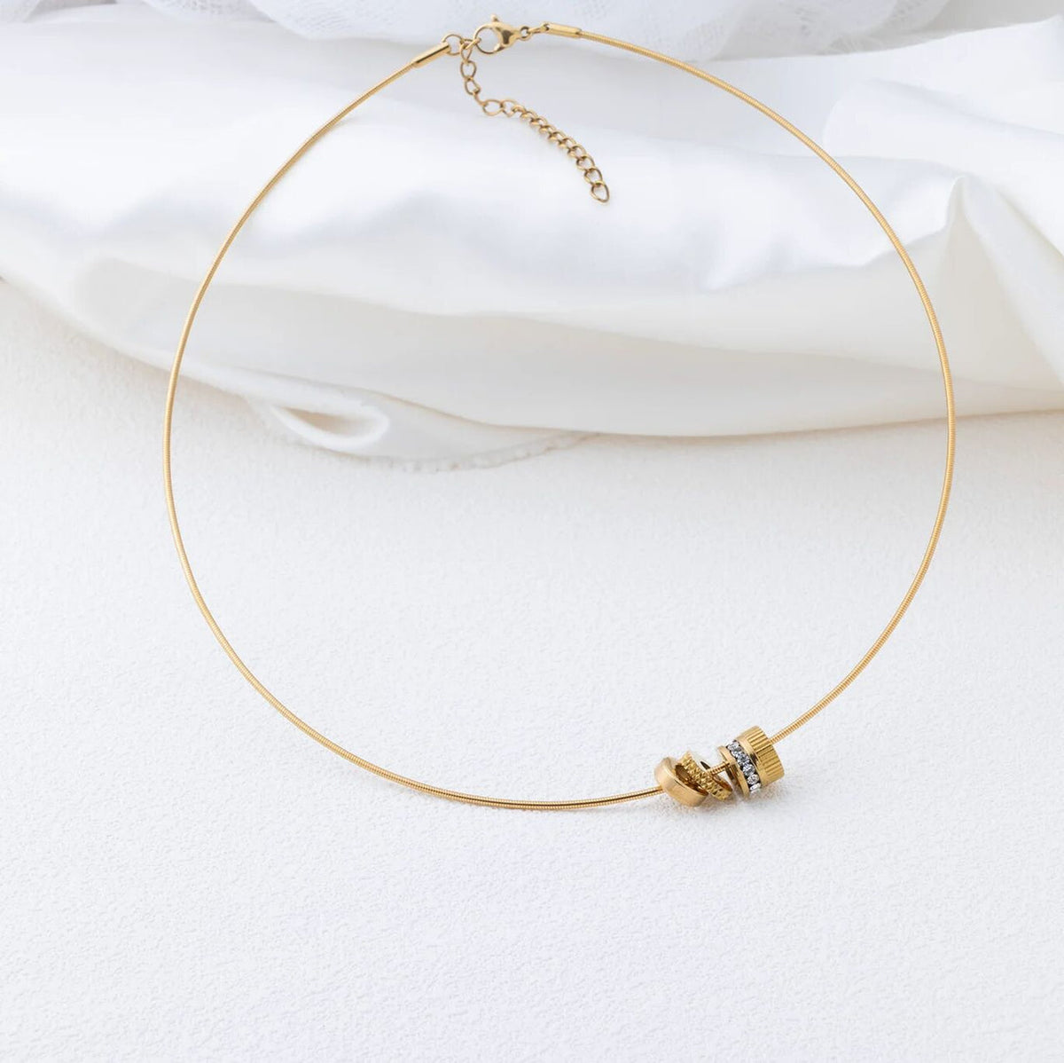 18K PVD Stainless Steel- Collar Necklace