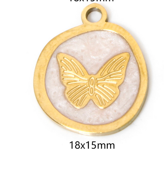 Coin Butterfly Charm