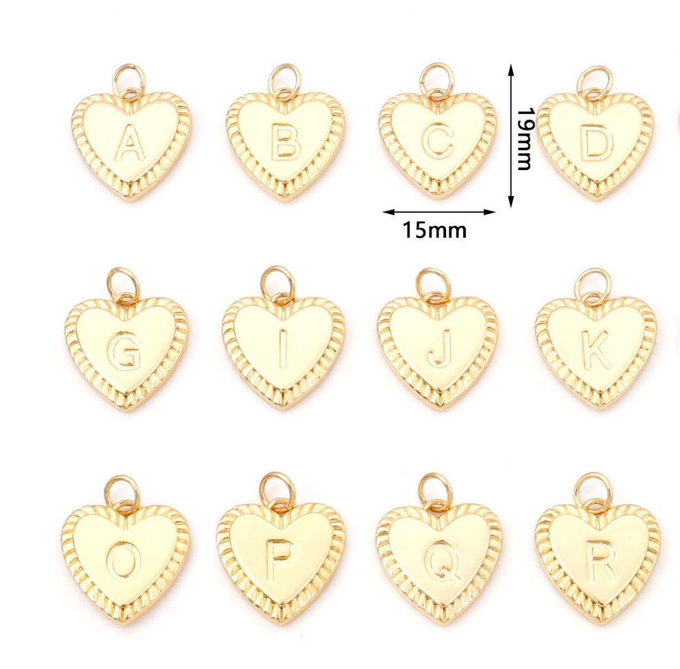 Heart Letters Charm