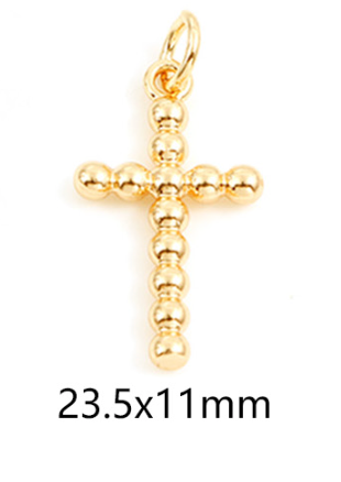 Bubble Cross Charm