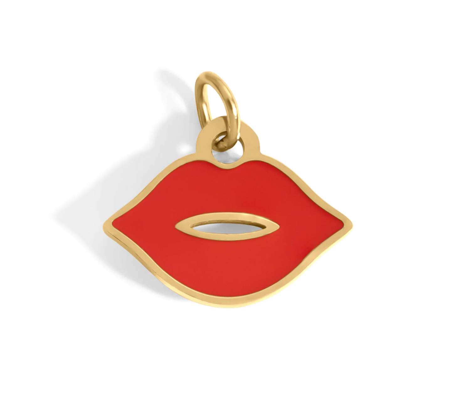 Lips 18K Gold PVD Stainless Steel Charm