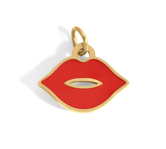Lips 18K Gold PVD Stainless Steel Charm