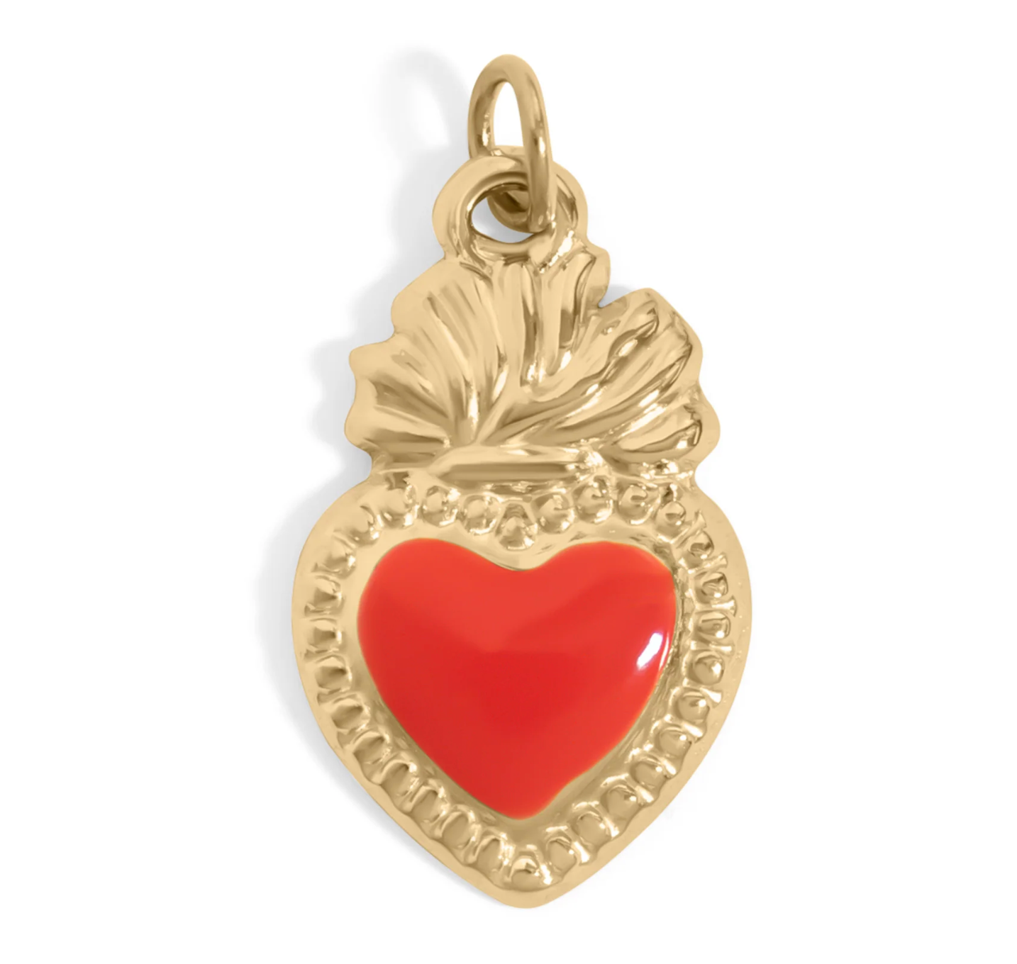 Red Heart 18K Gold Pvd Stainless Steel  Charm