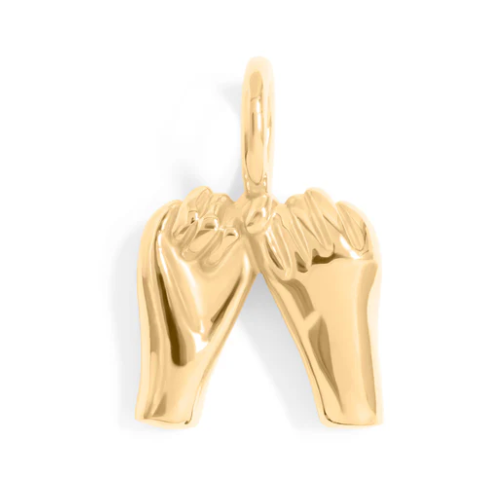 Pinky Promise 18K Gold PVD Stainless Steel  Charm