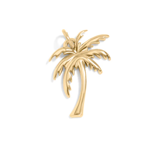 Palm Tree 18K Gold PVD Stainless Steel Charm