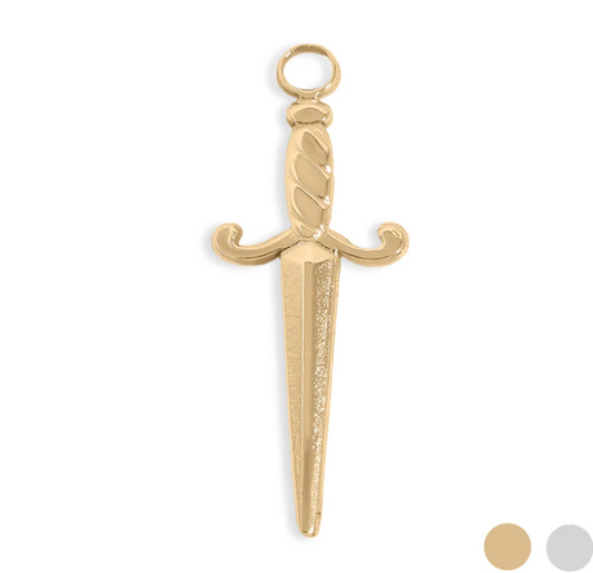 Sword/dagger 18K Gold PVD Stainless Steel Charm