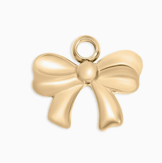 Ribbon Bow 18K Gold PVD Stainless Steel Charm