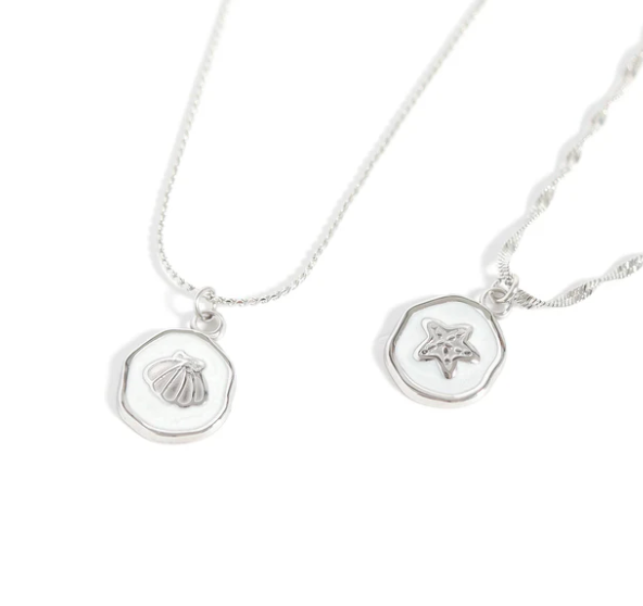 Stainless Steel Clam Coin Charm