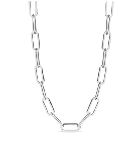 Stainless Steel Paperclip Chain Necklace