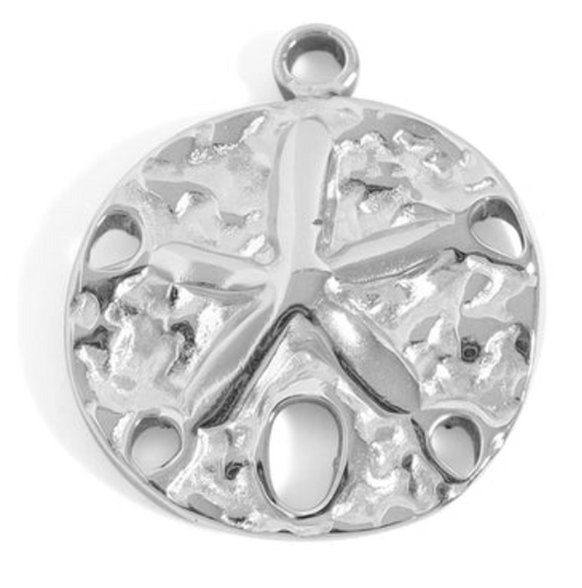 Stainless Steel Sand Dollar Charm