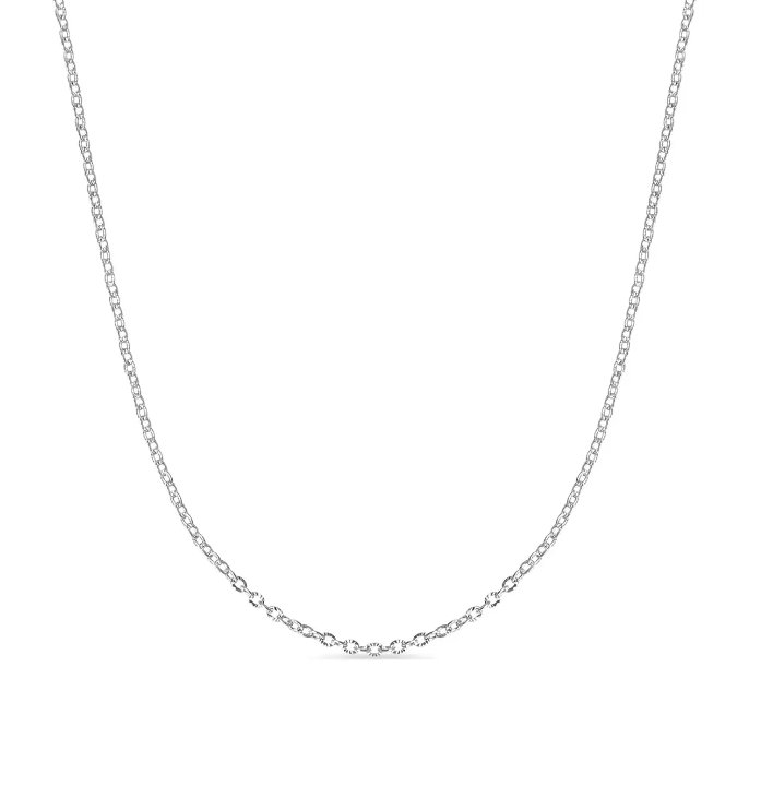 Stainless Steel crimped Oval Chain Necklace