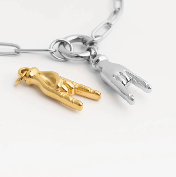 I Love You Hand PVD Charm