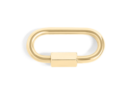 18K Gold PVD Stainless Steel Classic Carabiner