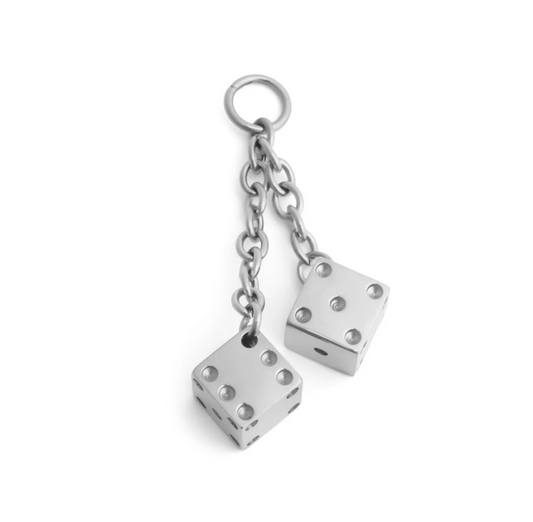 Stainless Steel Dice Charm