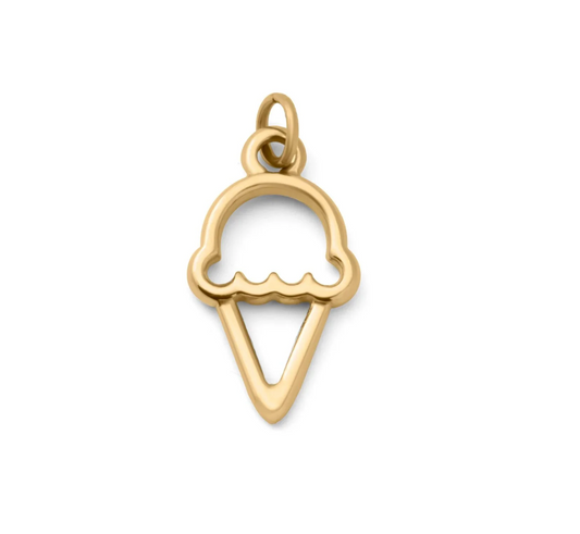 18K Gold PVD Stainless Steel Ice cream Charm