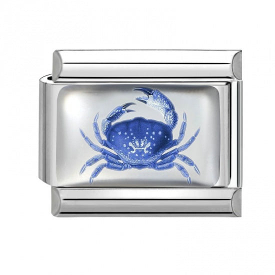 Blue Crab Stainless Steel Italian Charm