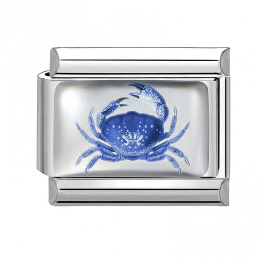 Blue Crab Stainless Steel Italian Charm
