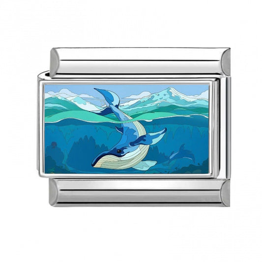 Humpback Whale Stainless Steel Italian Chram