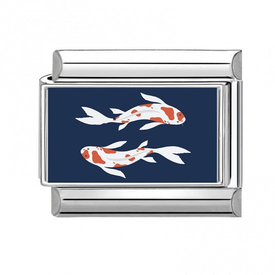 Koi Fish Stainless Steel Italian Charm