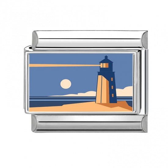 Lighthouse Stainless Steel Italian Charm