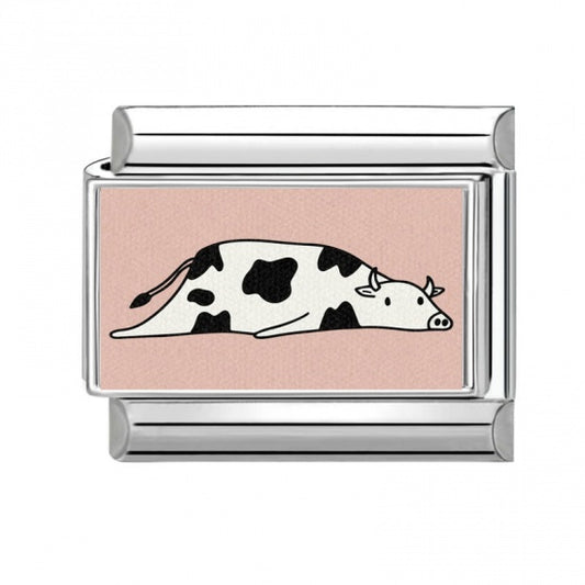 Sleepy Cow Stainless Steel Italian Charm