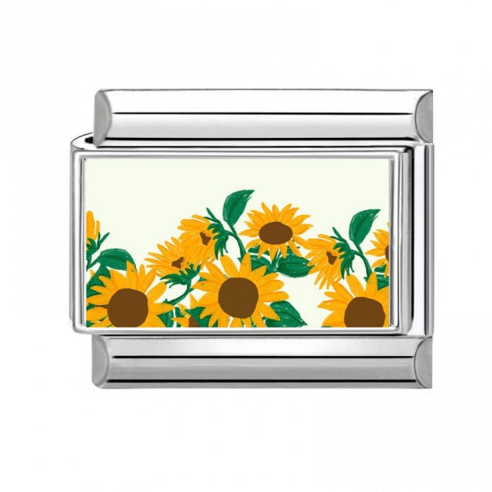 Sunflower Stainless Steel Italian Charm