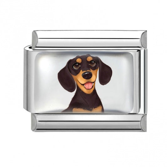 Dachshund Stainless Steel Italian Charm
