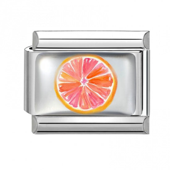 Orange Slice Stainless Steel Italian Charm