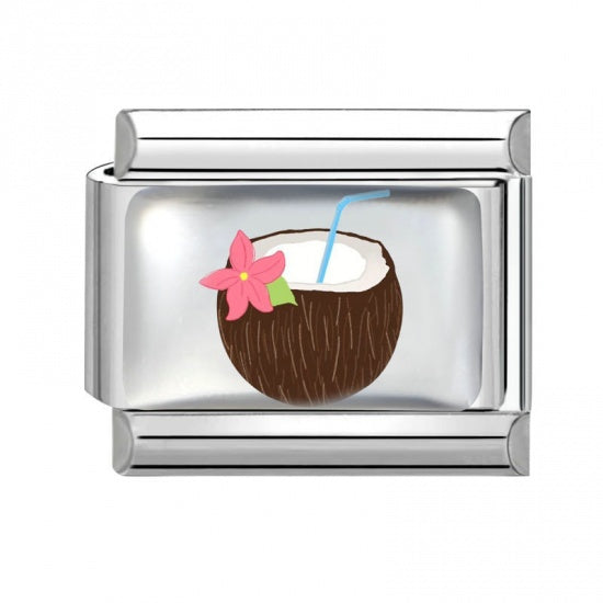 Coconut Drink Stainless Steel Italian Charm