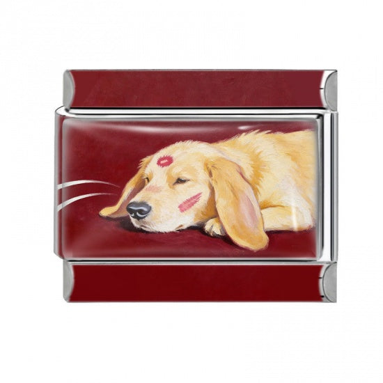 Sleepy Puppy Stainless Steel Italian Charm