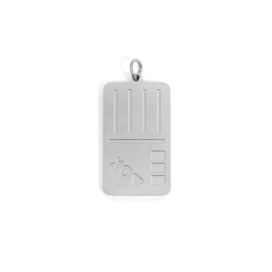 18K Gold Pvd Stainless Steel Postcard Charm